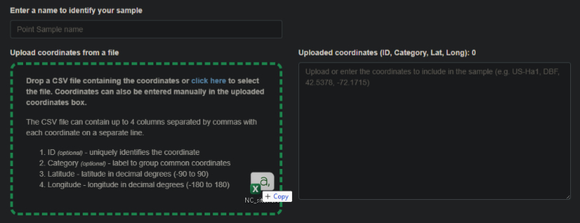 Drag and drop in sites